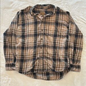 Brown Plaid Men's Shirt